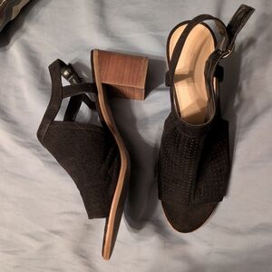 Xappeal Black Block Heel Sandals